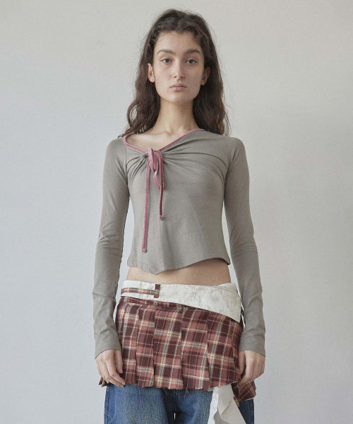 ZEN VELVET TRIMMING TOP - 3 COLORS AS SHOWN