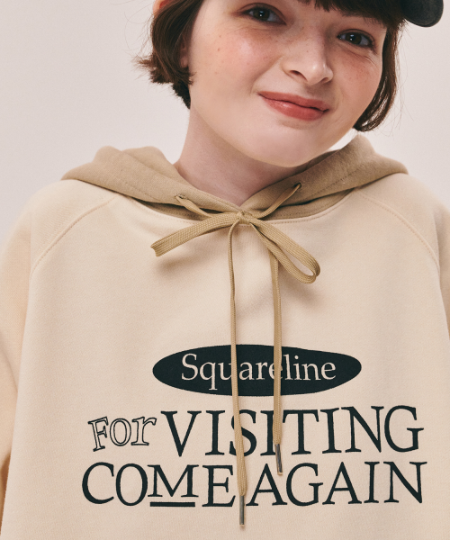 VISITING COME AGAIN RAGLAN HOODIE BAG - 3 COLORS CREAM