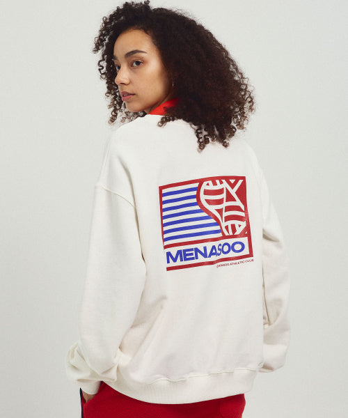 MENASOO HEARTTRACK SWEATSHIRT - 2 COLORS WHITE
