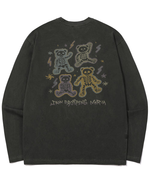 BEAR PIGMENT LONG SLEEVE SMOKE BLACK