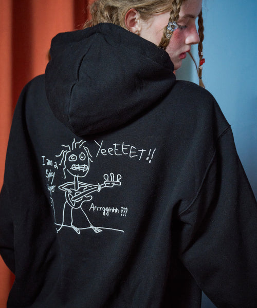 ROCKSTAR EMBROIDERY HOODIE BLACK