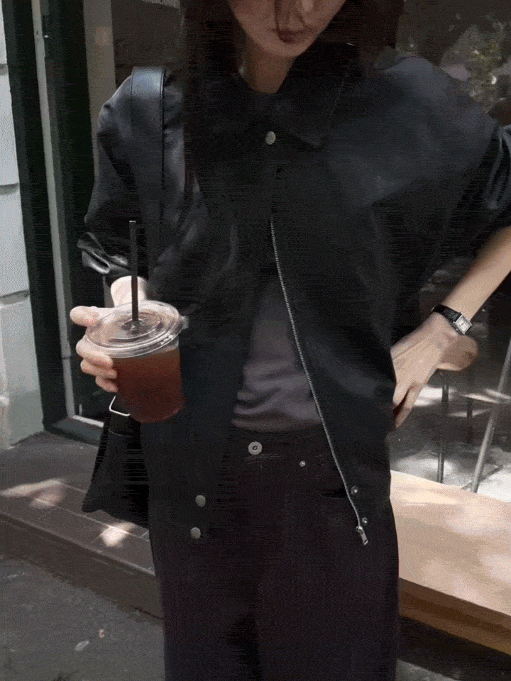 NOTE SOFT LEATHER BLOUSON - 2 COLORS
