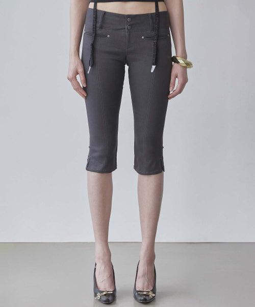 90S COTTON CAPRI PANTS MAUVE - 3 COLORS CHARCOAL