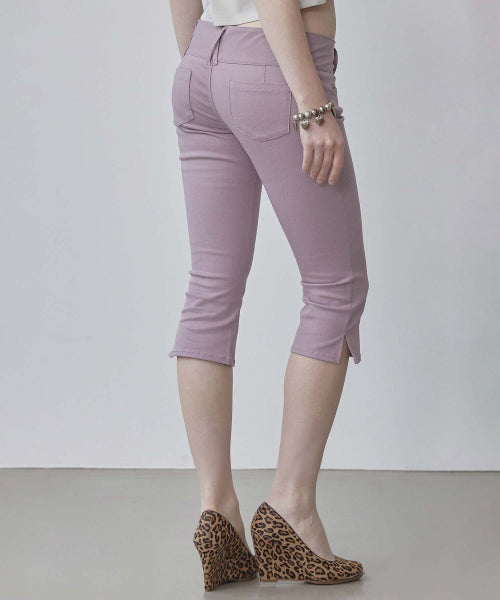 90S COTTON CAPRI PANTS MAUVE - 3 COLORS AS SHOWN