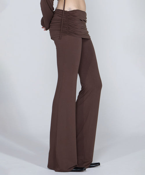 JERSEY LOWRISE TRACK PANTS - 4 COLORS BROWN