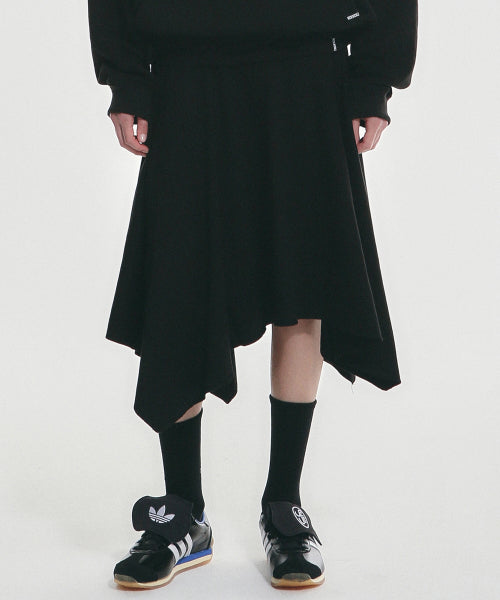 SHIRRING FLARE MIDI SKIRT #徐睿知同款! BLACK