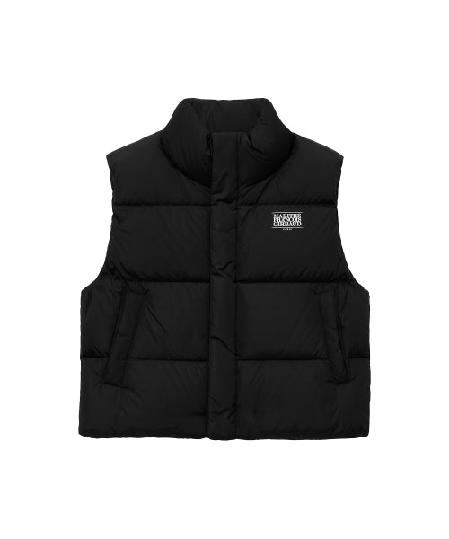 W CLASSIC LOGO DUCK DOWN CROP VEST - 3 COLORS BLACK