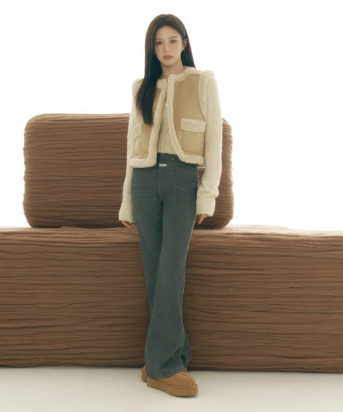 W CORDUROY BOOTS CUT PANTS - 2 COLORS CHARCOAL
