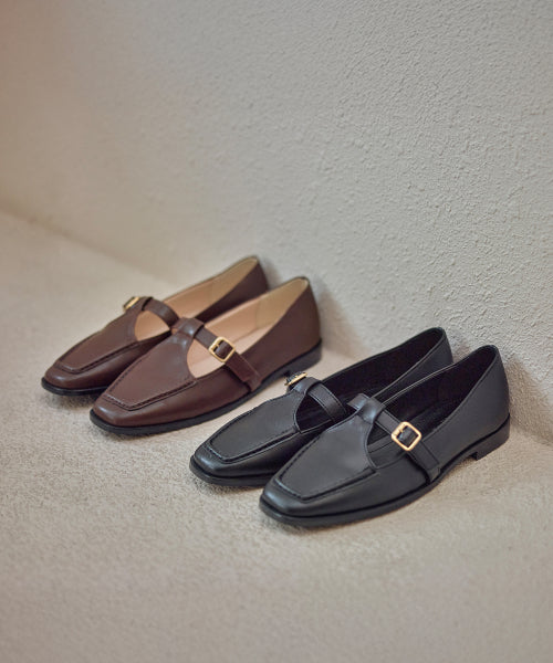 SQUARE BUCKLE BROWN