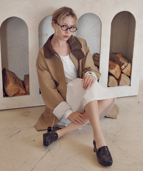 SQUARE HEEL BROWN