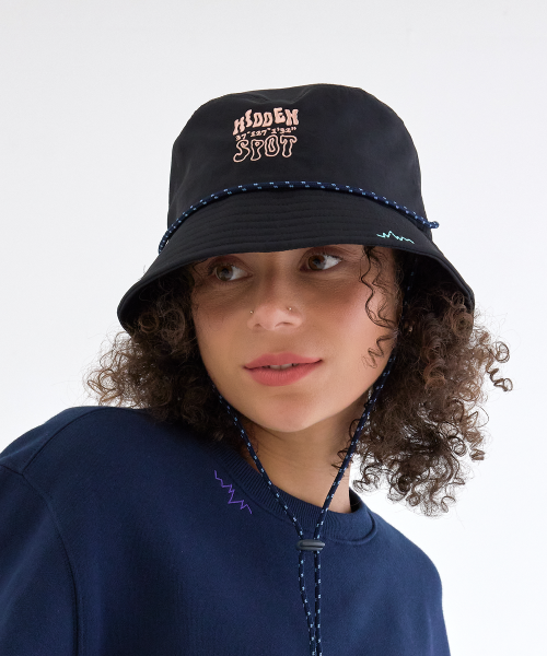 UV PROTECTION SUPPLEX BUCKET HAT - HIDDEN SPOT BLACK