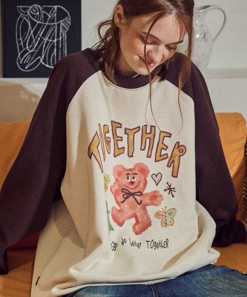 DO IT BETTER RAGLAN SWEATSHIRT BROWN