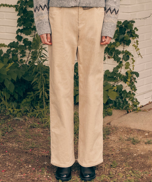 BASIC CORDUROY PANTS - 4 COLORS IVORY