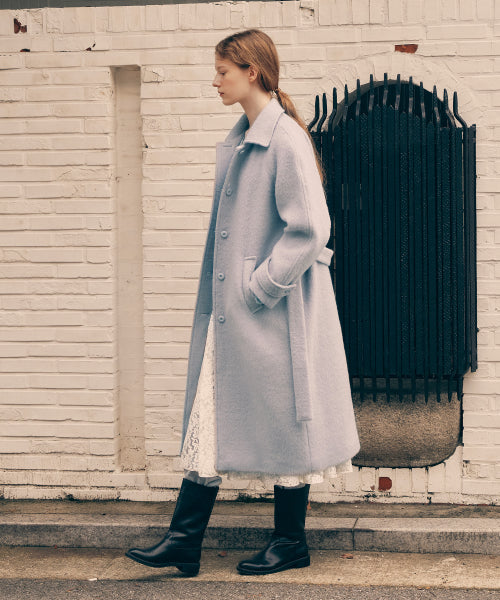 ALPACA WOOL SINGLE COAT - 3 COLORS GREY