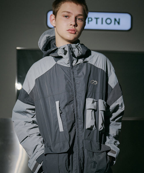 HOOD WINDBREAKER - 2 COLORS CHARCOAL