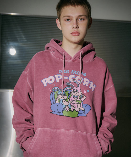 BUNNY PIGMENT HOODIE - 2 COLORS DUSTY PINK