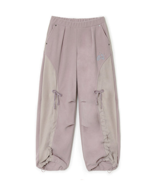 DRAW STRING FLEECE PANTS - 3 COLORS PINK