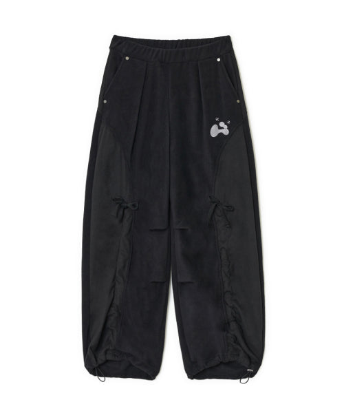 DRAW STRING FLEECE PANTS - 3 COLORS BLACK