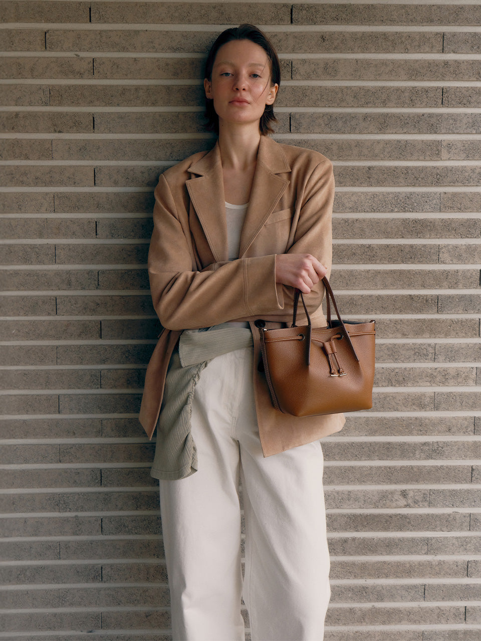 SELENA TOTE BAG SMALL CAMEL