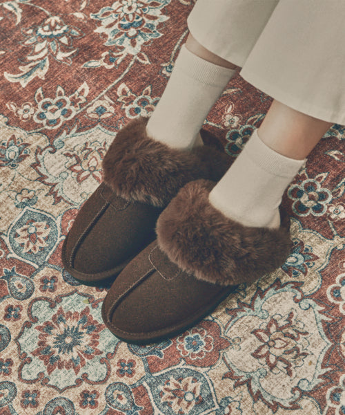 PLATFORM SLIPPER NINA DARK BROWN