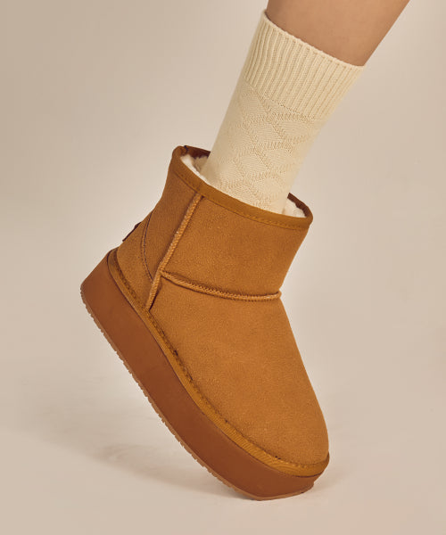 PLATFORM BOOTS BROWN