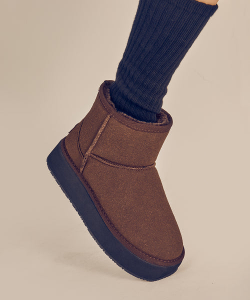 PLATFORM BOOTS DARK BROWN