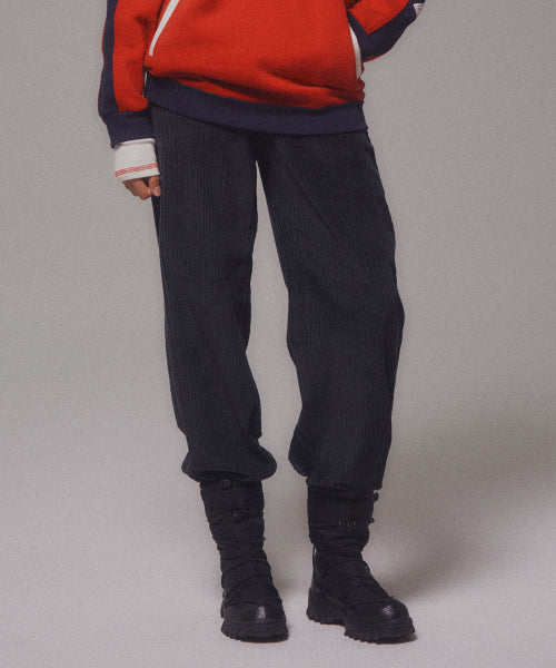 CORDUROY STRAIGHT PANTS - 4 COLORS NAVY