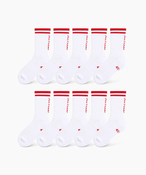 [10 PACK] RUNNING CREW FLOGGER FIT SOCKS - 3 COLORS AS SHOWN