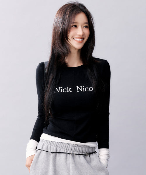 LAYERED PINTUCK LONG SLEEVE TOP #徐睿知同款! - 3 COLORS BLACK