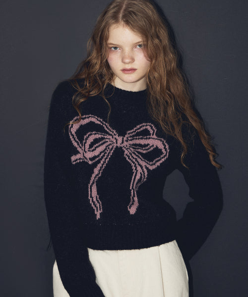BRUSHED CROP KNIT - 2 COLORS BLACK