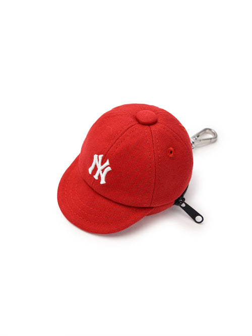 BASIC BALL CAP POUCH KEYRING NY #KARINA同款! - 4 COLORS RED