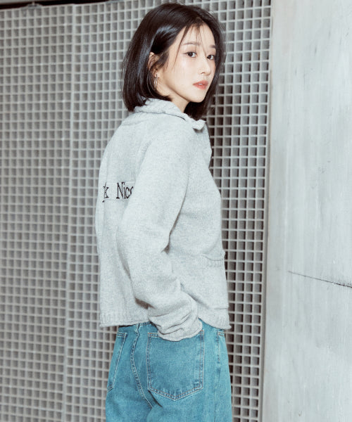 NICOLE JAQUARD KNIT CARDIGAN #徐睿知同款! - 2 COLORS AS SHOWN