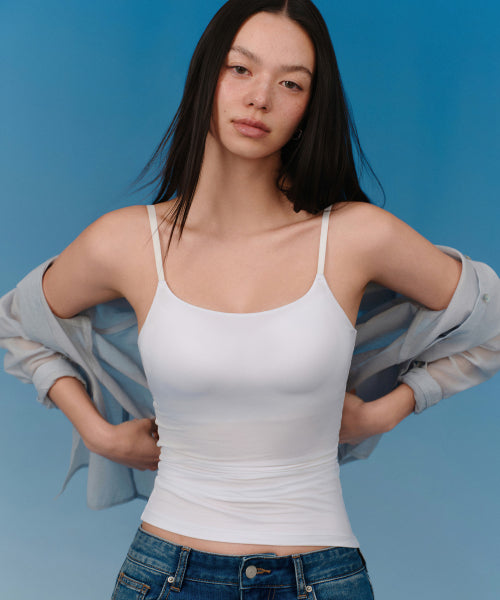 WOMENS BRA CAMISOLE #韓韶禧同款! - 3 COLORS WHITE