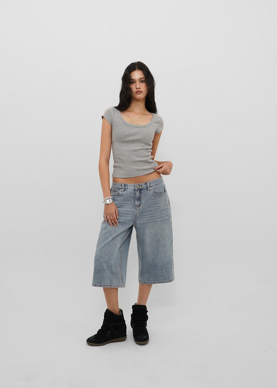 SUMMER WASHING BERMUDA JEANS 12