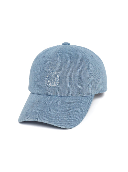SIGNATURE POLARBEAR LOGO COTTON BALL CAP - 4 COLORS SKY BLUE