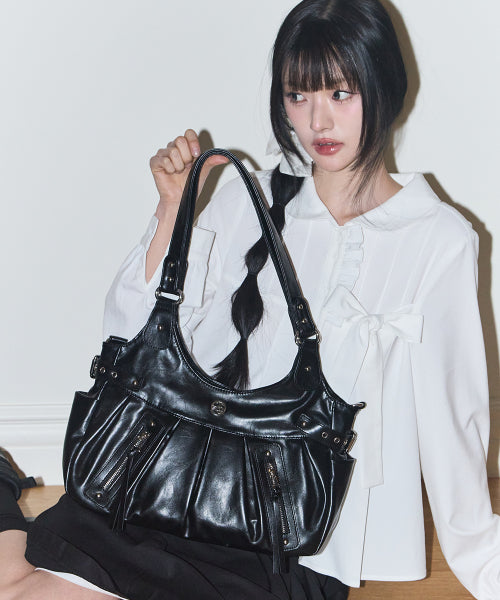 BUCKLE SHOULDER - 5 COLORS BLACK