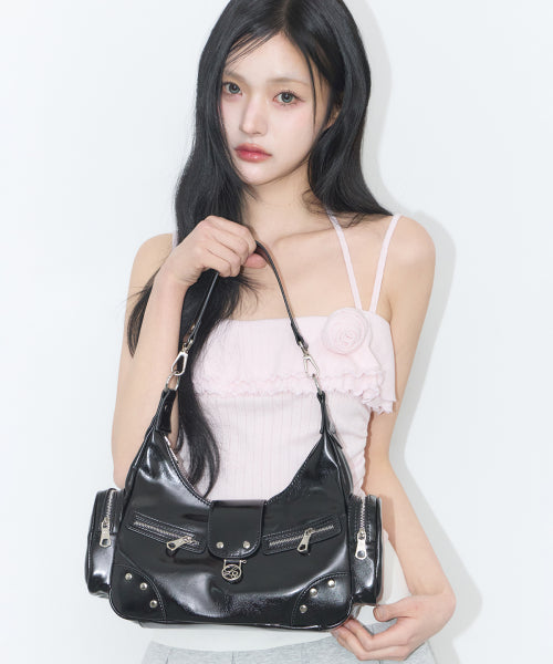 RUBY STUD SHOULDER PINK - 4 COLORS BLACK