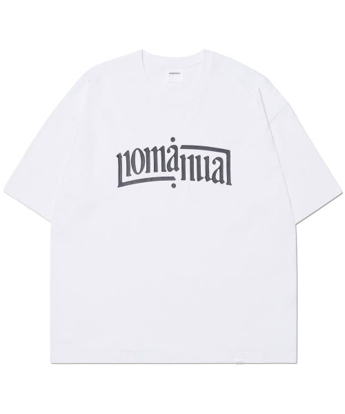 ARCHED TEXT T-SHIRT - BLACK - 2 COLORS