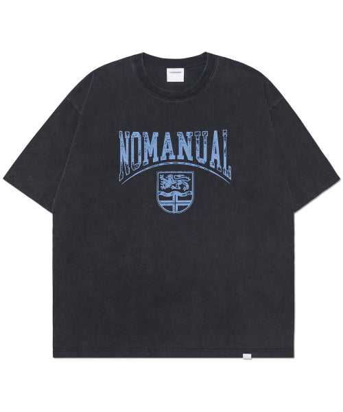 EMBLEM WASHED T-SHIRT - WASHED BLACK - 2 COLORS