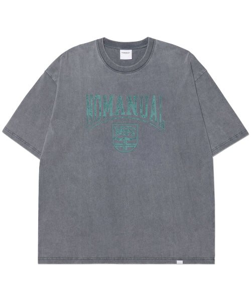 EMBLEM WASHED T-SHIRT - WASHED BLACK - 2 COLORS