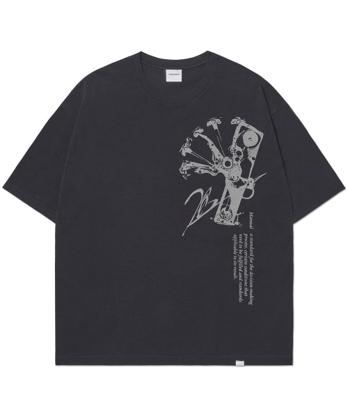 GEAR MANUAL GRAPHIC T-SHIRT - WASHED BLACK - 2 COLORS