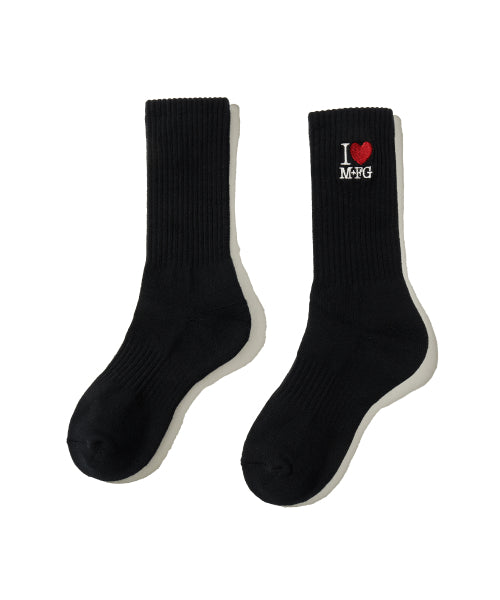 I LOVE MFG SOCKS - 2 COLORS BLACK
