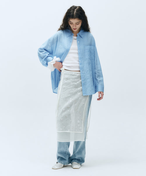 W LAYERED SKIRT - 2 COLORS IVORY