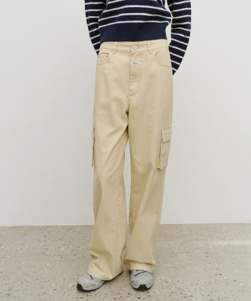 W CARGO PANTS BEIGE