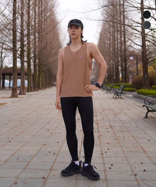 RACING LONG RUNNING TIGHTS - 2 COLORS BLACK