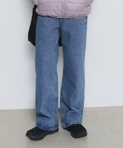 RELAXED WIDE DENIM PANTS BLUE