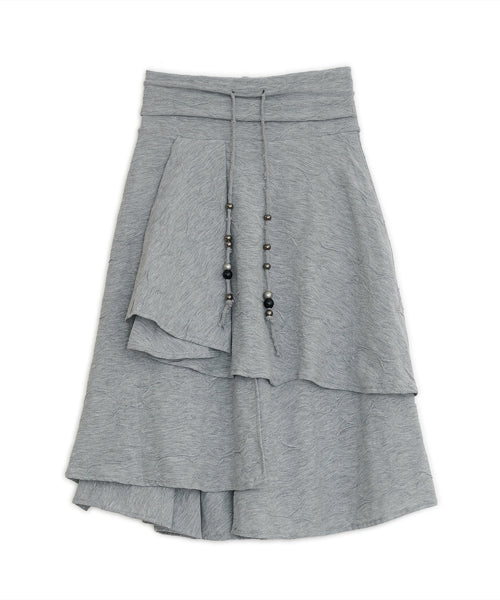 STAR FLARED MIDI SKIRT - 2 COLORS GREY