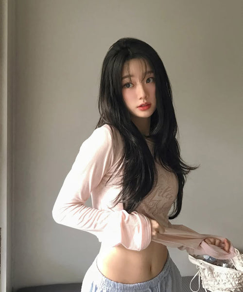 STAR WING SHEER LONG SLEEVE - 4 COLORS PINK