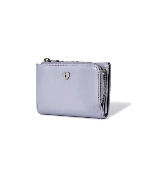 HEARTY ZIPPER WALLET MISTY LAVENDER
