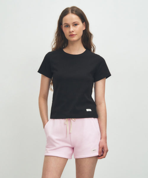W BASIC TEE LIGHT HEATHER - 4 COLORS BLACK